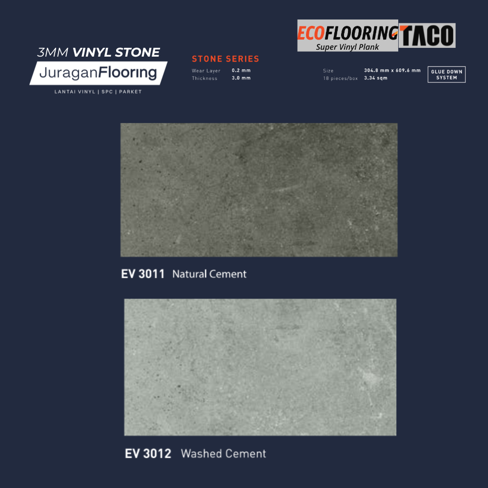 Eco Flooring Stone & Fabric by TACO 3mm