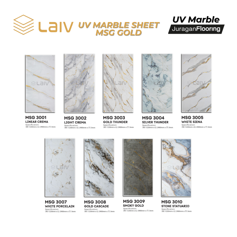 LAIV UV MARBLE SHЕЕТ MSG GOLD