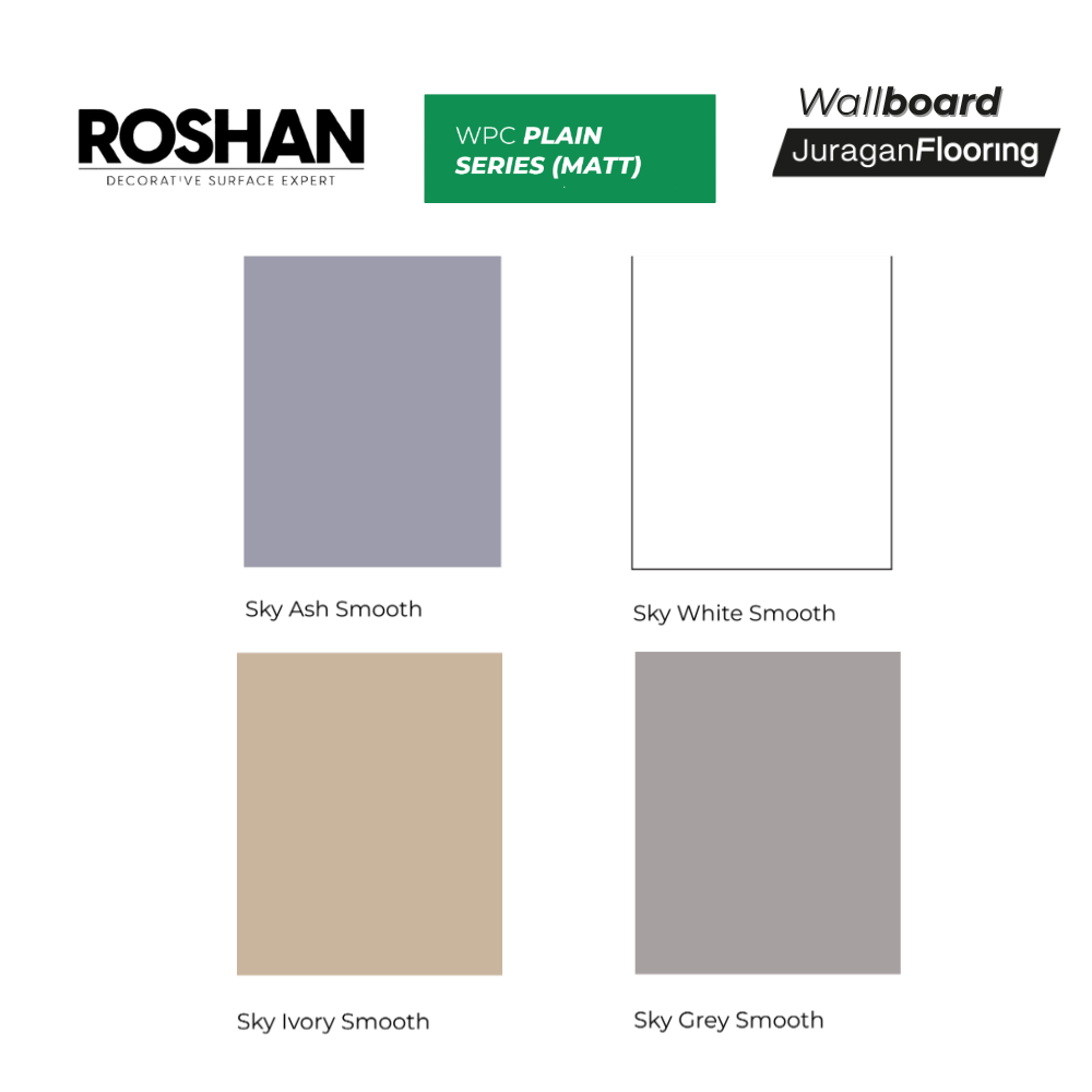 ROSHAN WALLBOARD PLAIN SERIES (MATT)
